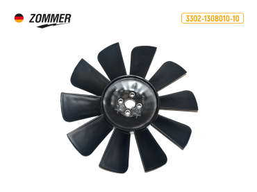 Вентилятор охлаждения двигателя (крыльчатка) (10 лопастей) чёрный для а/м ГАЗ-3302, 2705, 2217 