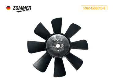 Вентилятор охлаждения двигателя (крыльчатка) (8 лопастей) чёрный для а/м ГАЗ-3302, 2705, 2217 